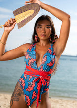 Load image into Gallery viewer, Nailah One Piece║  Rolls Royce Red/Blue
